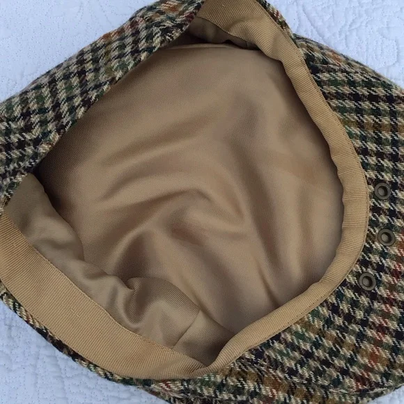 Barbour Multicolor Wool Tweed Men’s Cap 7 1/2 - Picture 8 of 11